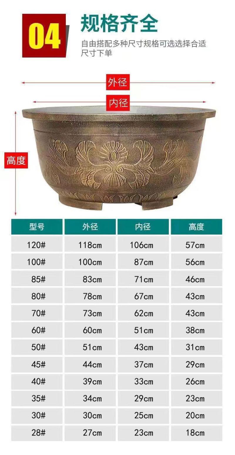 包邮特大号树脂花盆加厚塑料铁树盆景果树阳台庭院养鱼荷花盆