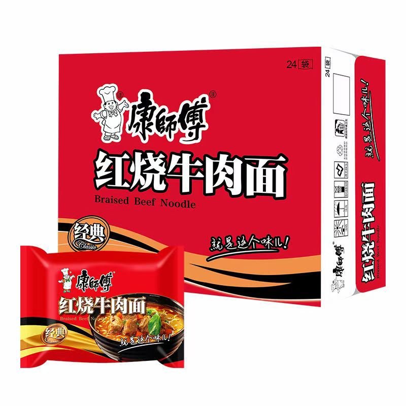 出康师傅红烧牛肉面方便面