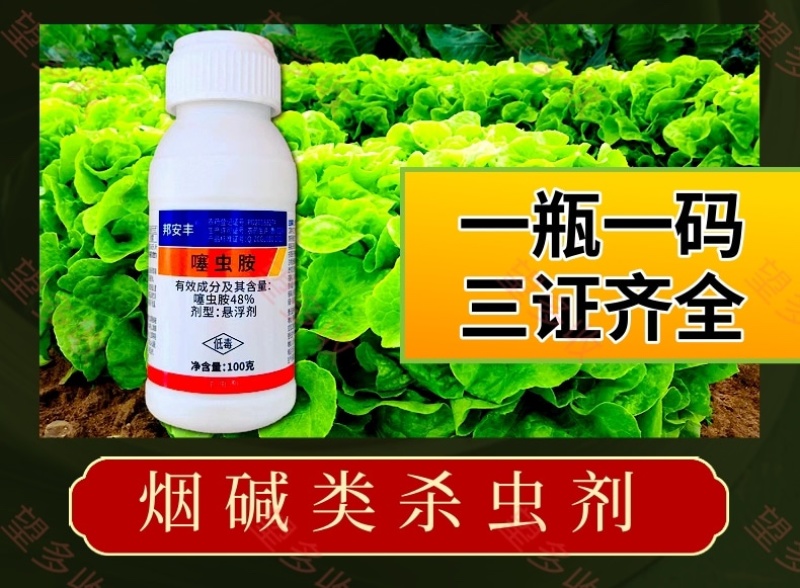 48%噻虫胺水稻稻飞虱蚜虫白粉虱刺吸式虫害农药杀虫剂