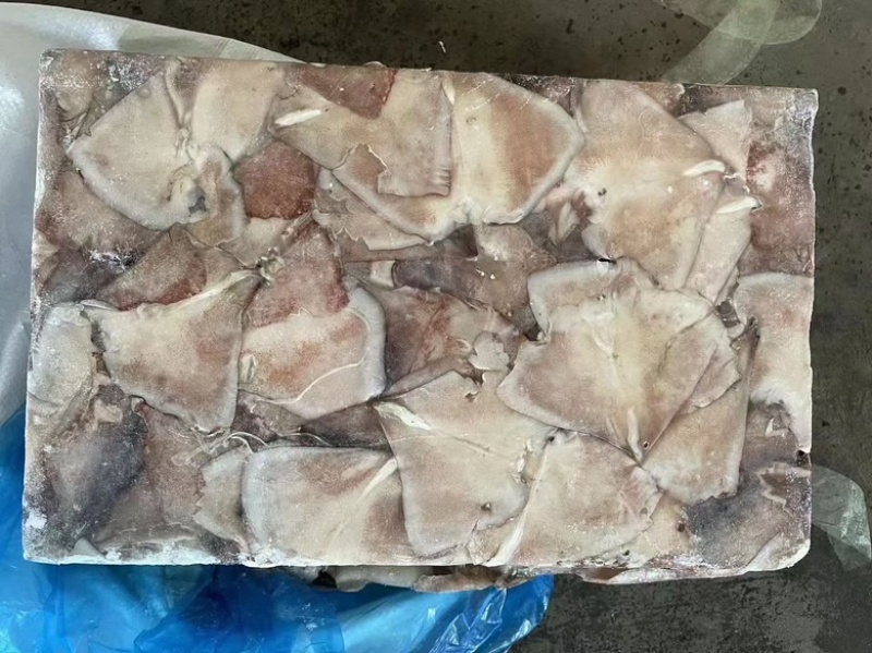 新鲜大鱿鱼尾鱿鱼耳朵耳片鱿鱼片商用鱿鱼尾铁板烧馅饼自助餐