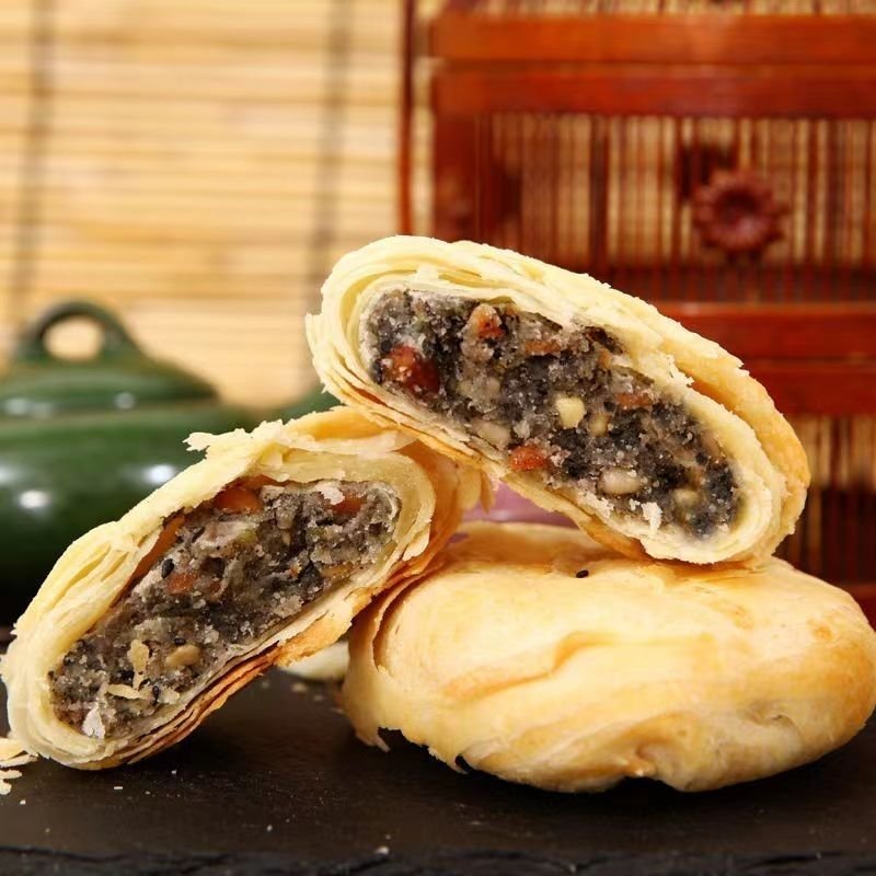 苏式酥皮五仁月饼多口味糕点心饼干礼盒