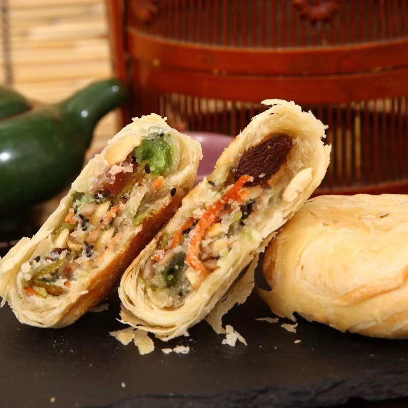 苏式酥皮五仁月饼多口味糕点心饼干礼盒