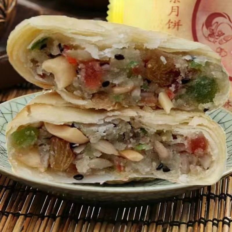 苏式酥皮五仁月饼多口味糕点心饼干礼盒