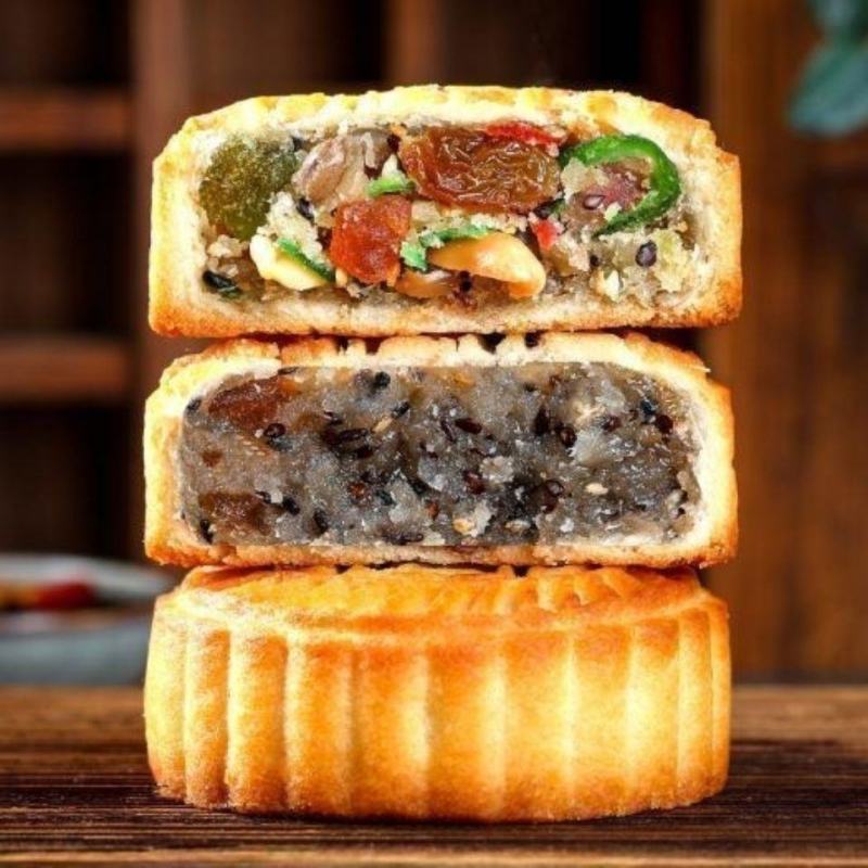苏式酥皮五仁月饼多口味糕点心饼干礼盒