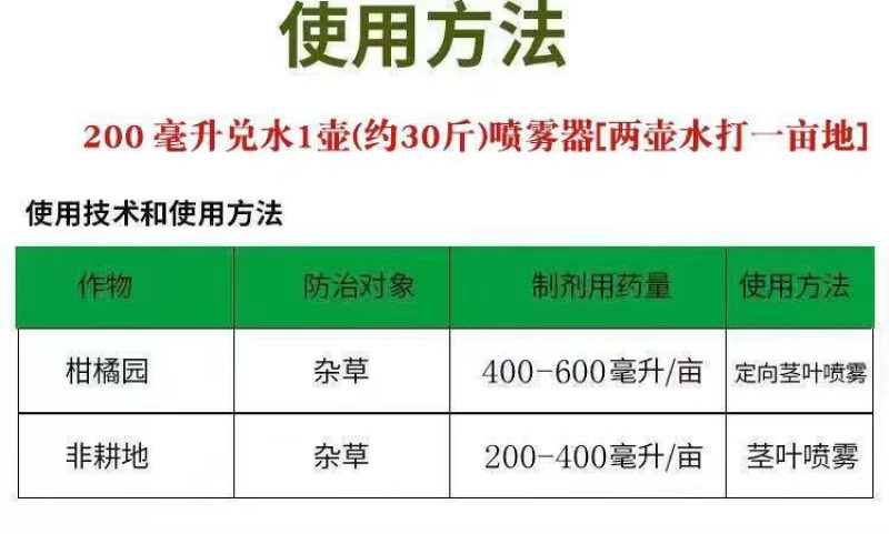 10斤精草铵膦铵盐高浓度除草剂果园荒地牛筋草小飞蓬专用