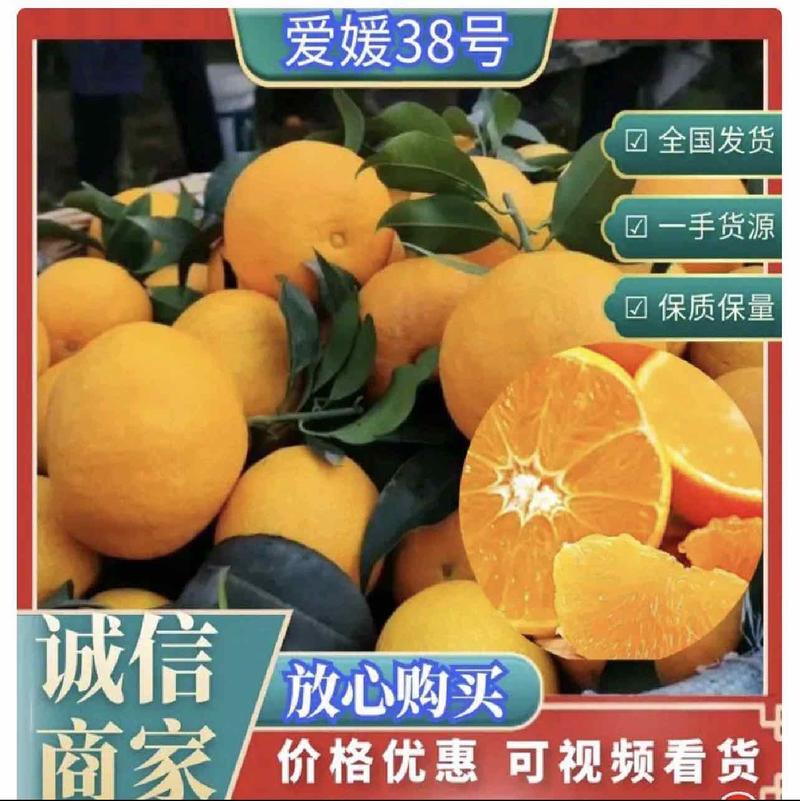 【精选老店】精品爱媛38号果冻橙，清甜多汁，肉嫩无渣。