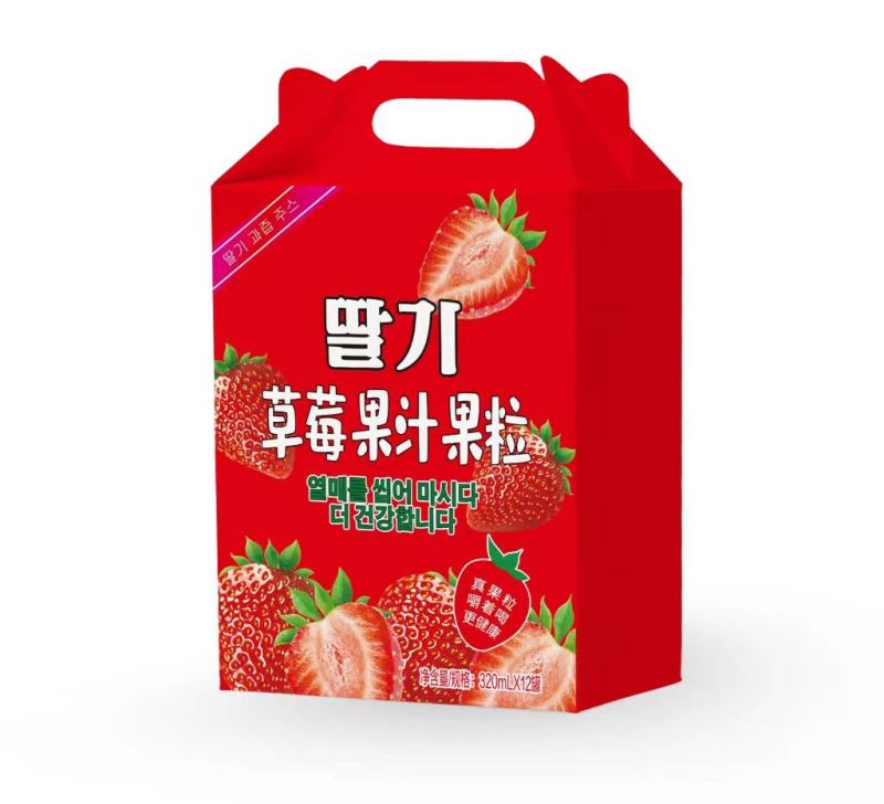 320毫升果粒果汁饮料，韩国口味大果粒更适合中国人口味