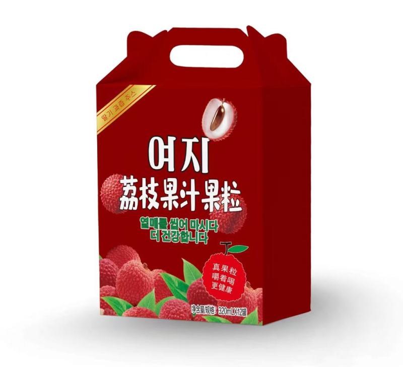 320毫升果粒果汁饮料，韩国口味大果粒更适合中国人口味