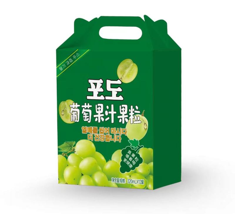 320毫升果粒果汁饮料，韩国口味大果粒更适合中国人口味