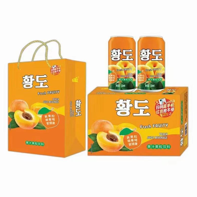 320毫升果粒果汁饮料，韩国口味大果粒更适合中国人口味