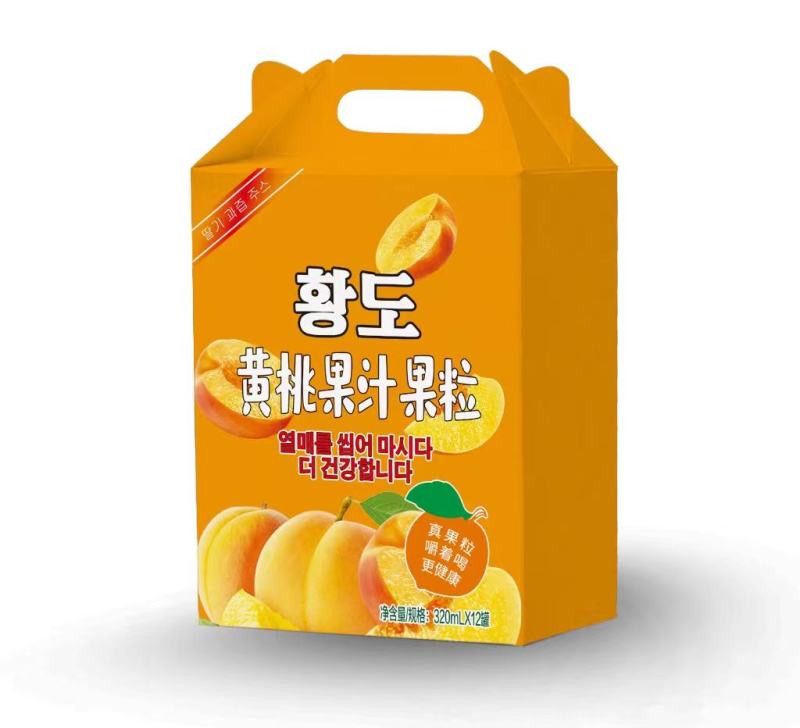 320毫升果粒果汁饮料，韩国口味大果粒更适合中国人口味