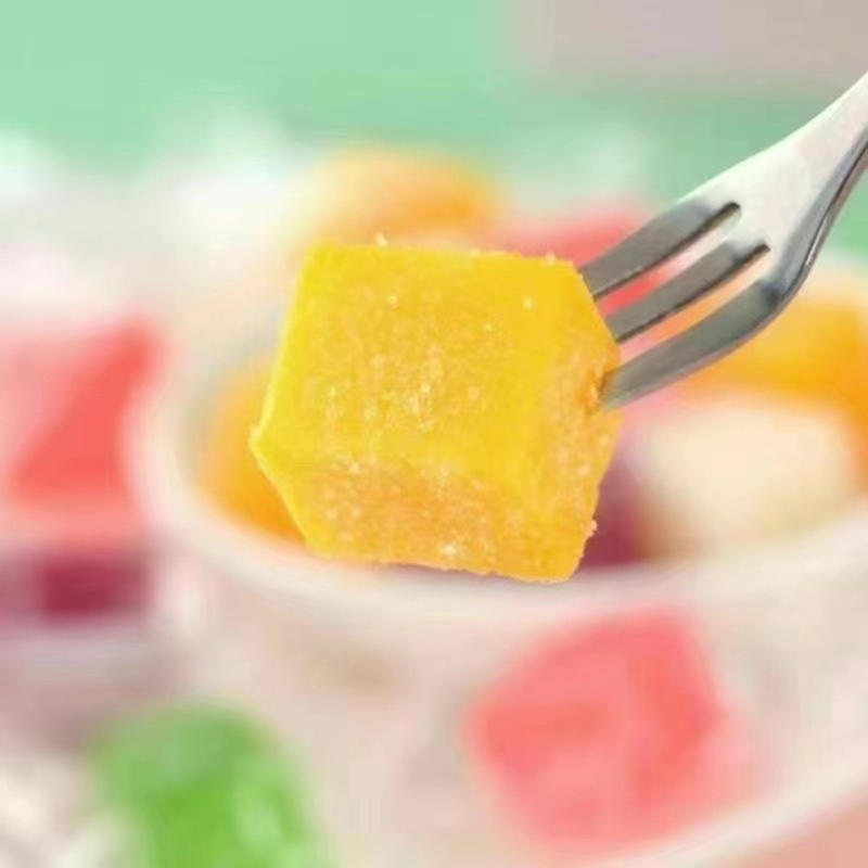 水果粒展会展会地摊马来西亚水果粒水果糕水果软糖糖果零食