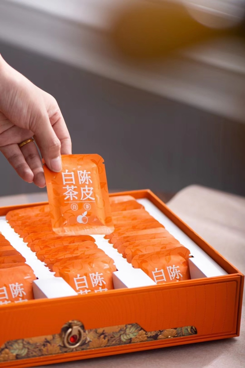 陈皮白茶福鼎白茶双层100泡500克高品质茶叶礼盒装