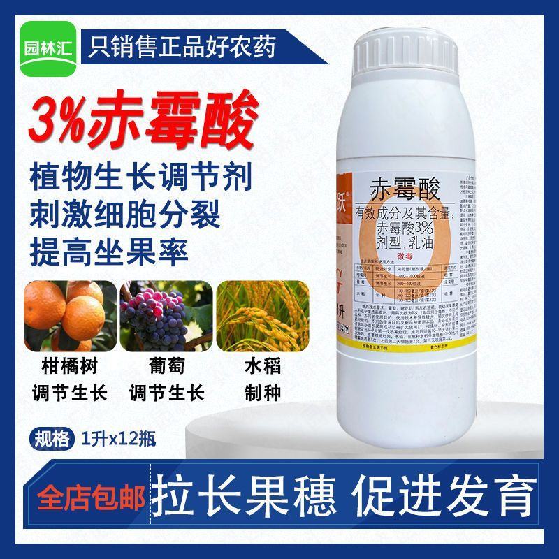 国光顶跃3%赤霉酸刺激细胞分裂提高坐果率四川产生长调节剂