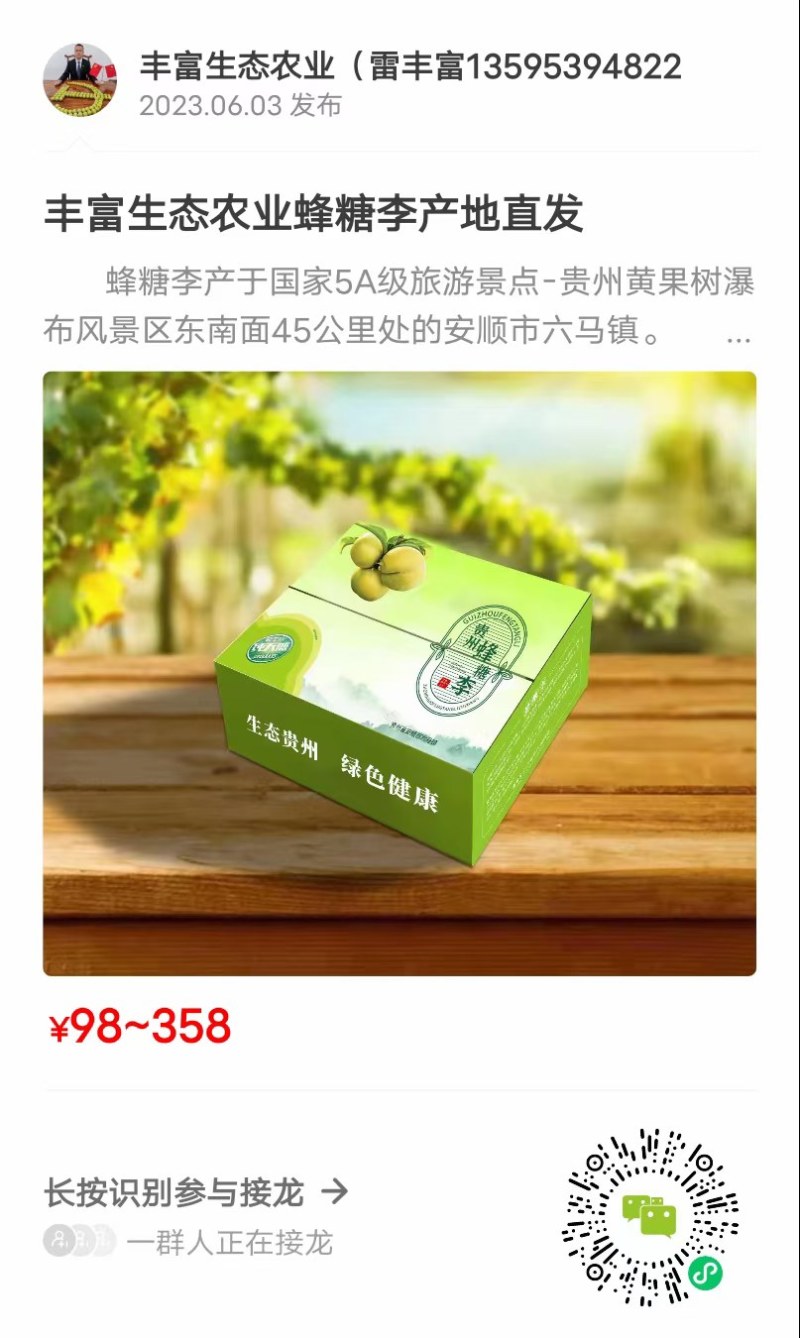 贵州蜂糖李苗，和果子