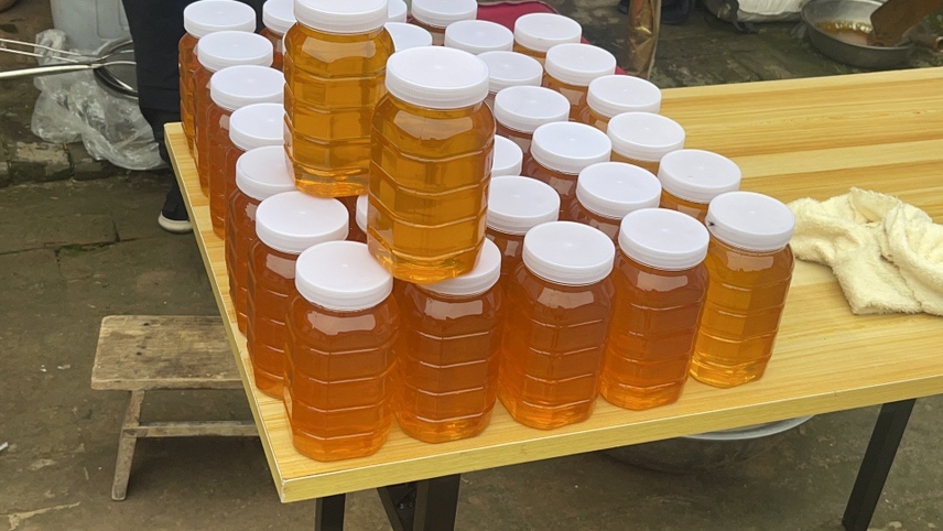 雪梨苹果蜂蜜汁成品图