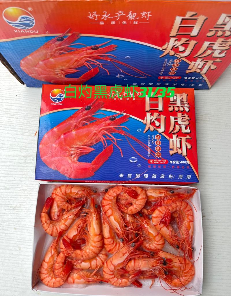海水虾/活煮/超红/超鲜/斑节虾/熟黑虎虾31/35