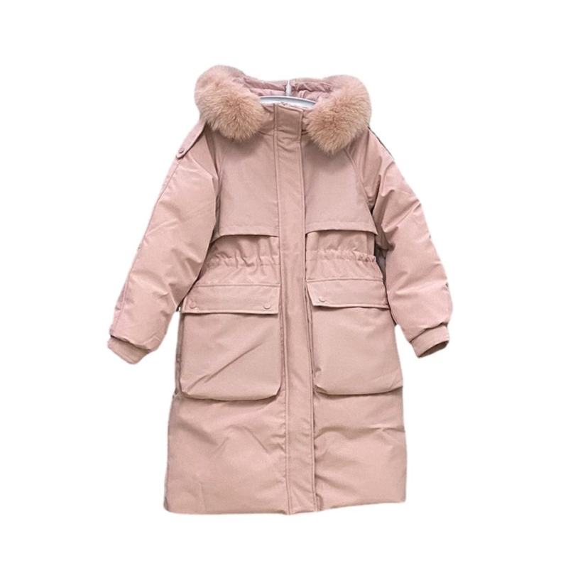 羽绒服女韩版新款宽松中长款加厚连帽羽绒棉服女批发库存一万