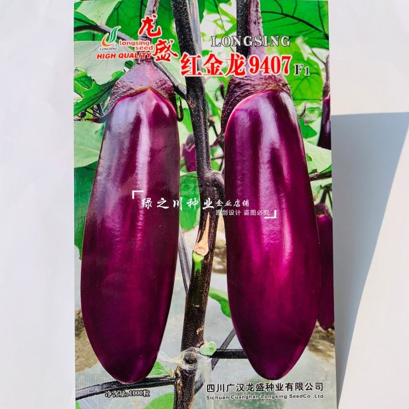 红金龙9407茄子种籽紫红色粗棒型茄子种子早熟果实皮薄