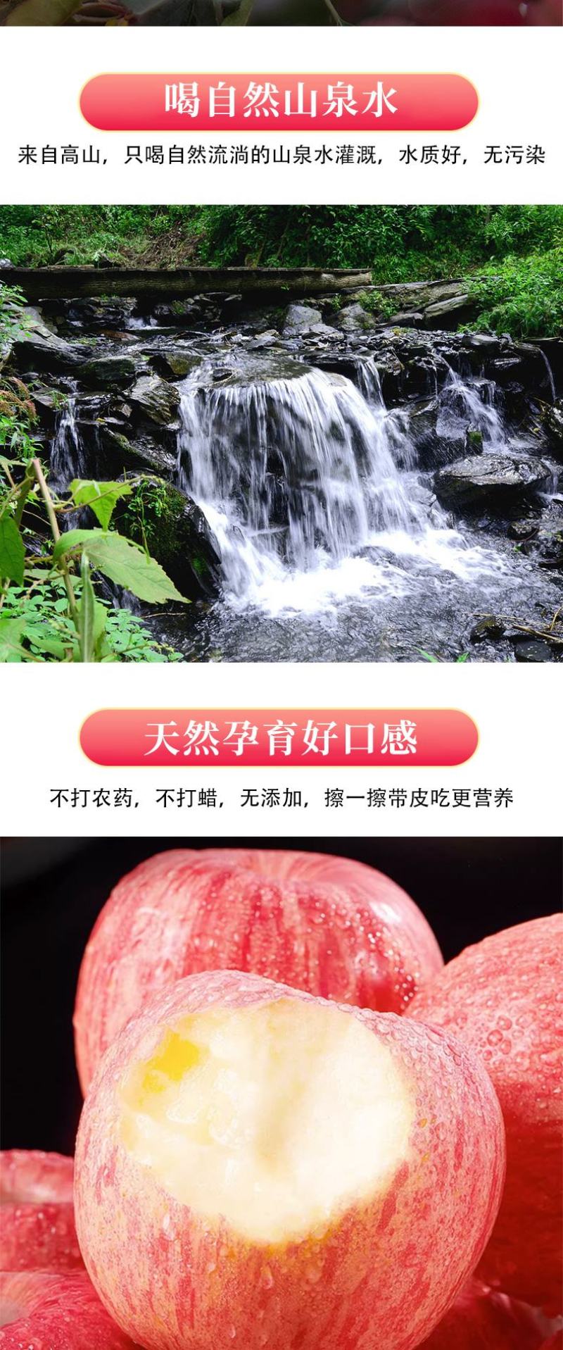 甘肃天水秦安红富士苹果新鲜水果脆甜多汁皮孕妇吃产地直发