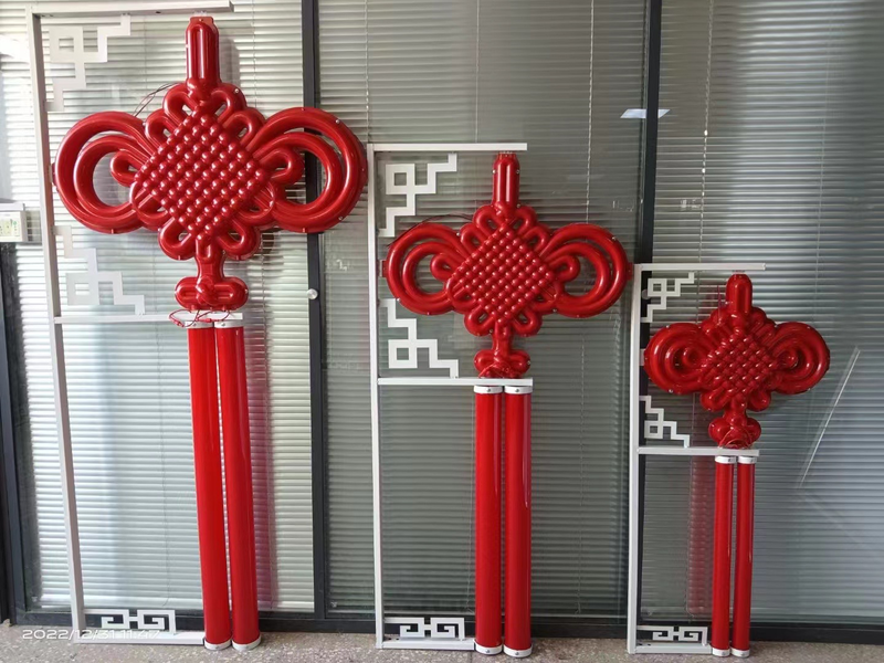 太阳能中国结节庆路灯挂件LED庭院灯杆立体挂饰防水