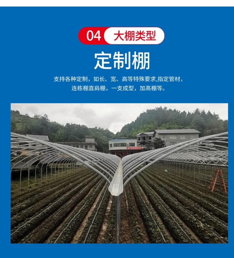 种植专用钢架大棚连体棚保温棚上门安装全国发货