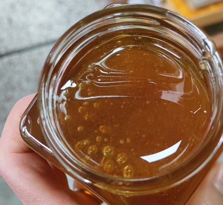 显微镜下的蜂蜜晶体结构图