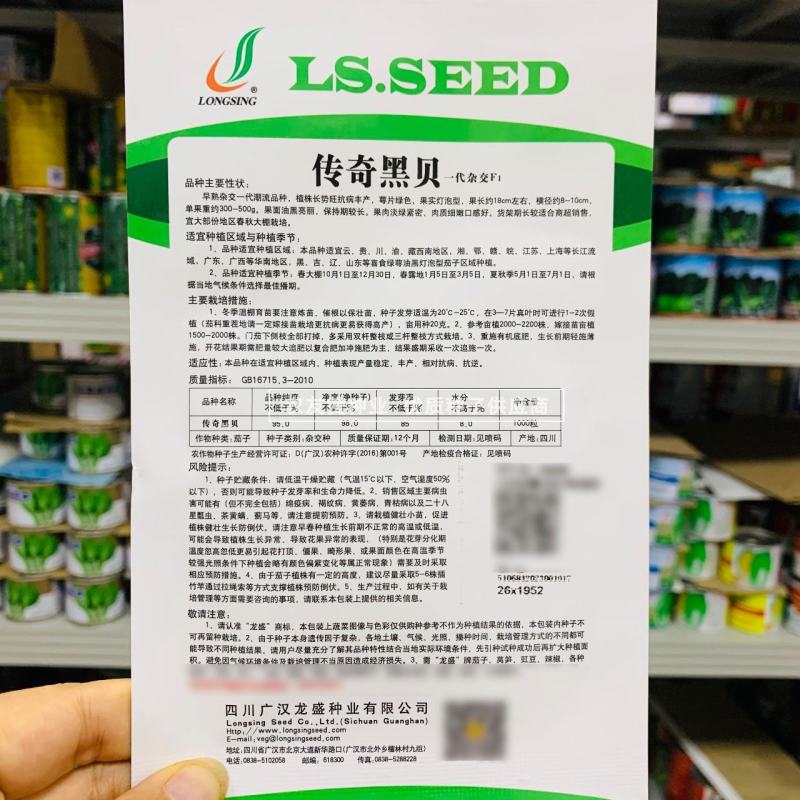 龙盛传奇黑贝茄子种子灯泡茄种子高品质杂交茄子种籽果肉淡绿