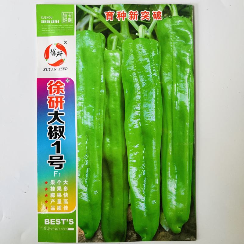 徐研1号薄皮椒种子大果高产春秋播种黄绿薄皮大椒蔬菜