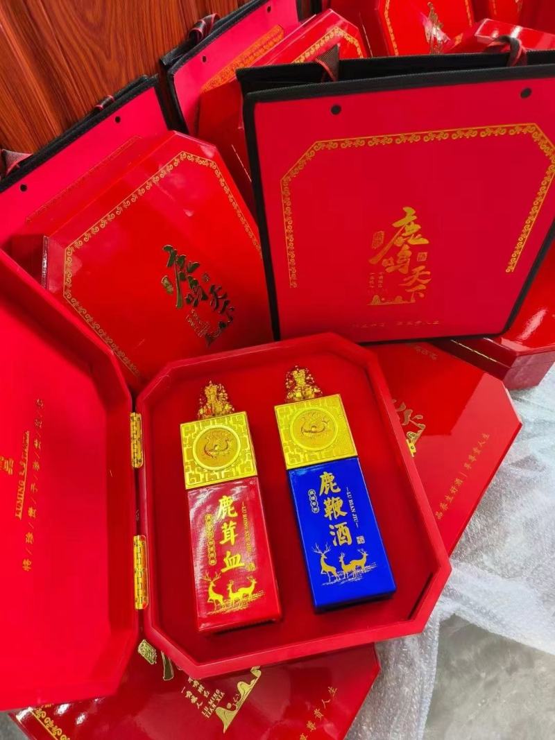 鹿茸血加酒保鲜产地直发、可搭配各种礼盒含血量90%以上