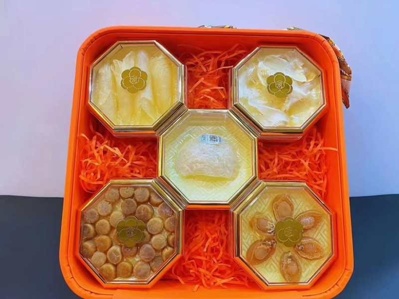 克莱因蓝&爱马仕橙手提皮盒丝巾款，中药材礼盒，货品齐全