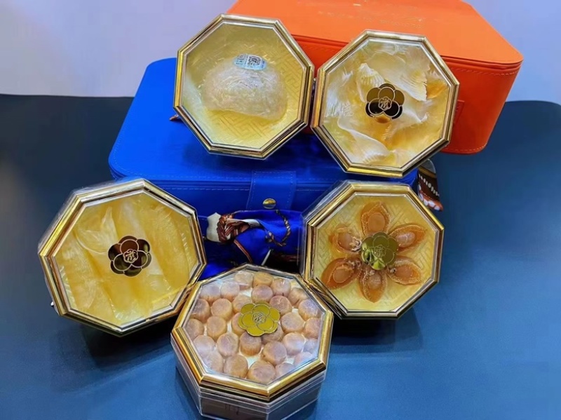 克莱因蓝&爱马仕橙手提皮盒丝巾款，中药材礼盒，货品齐全