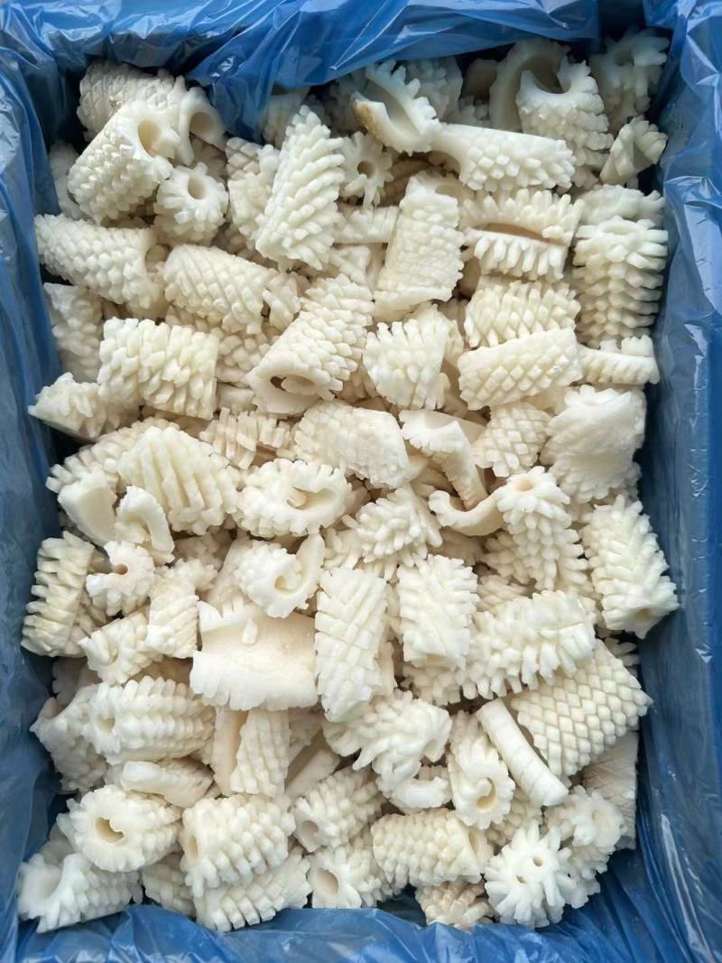 【鱿鱼花】目鱼花去皮鱿鱼卷冷冻耳花新鲜现切火锅食材半成品