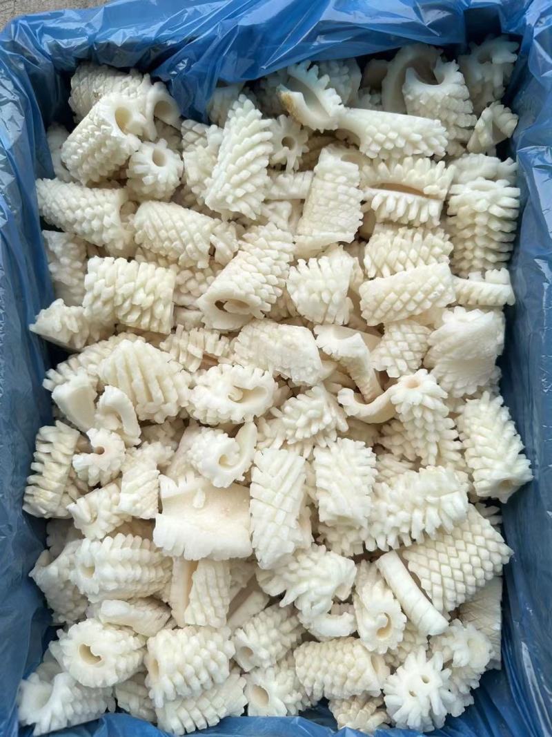 【鱿鱼花】目鱼花去皮鱿鱼卷冷冻耳花新鲜现切火锅食材半成品