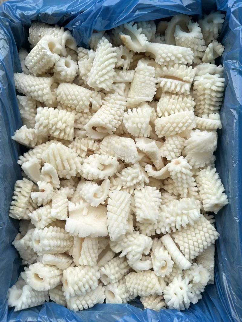【鱿鱼花】目鱼花去皮鱿鱼卷冷冻耳花新鲜现切火锅食材半成品