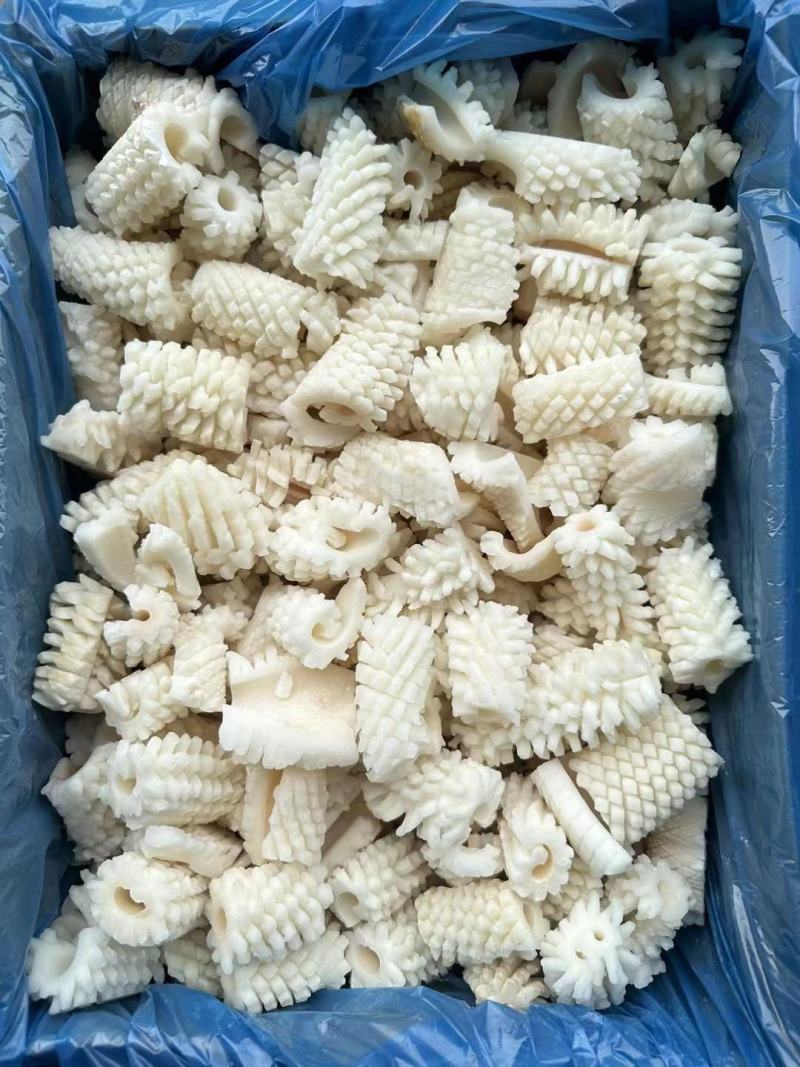 【鱿鱼花】目鱼花去皮鱿鱼卷冷冻耳花新鲜现切火锅食材半成品