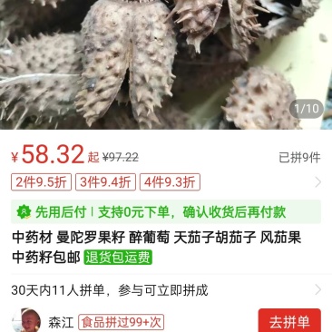 曼陀罗果籽