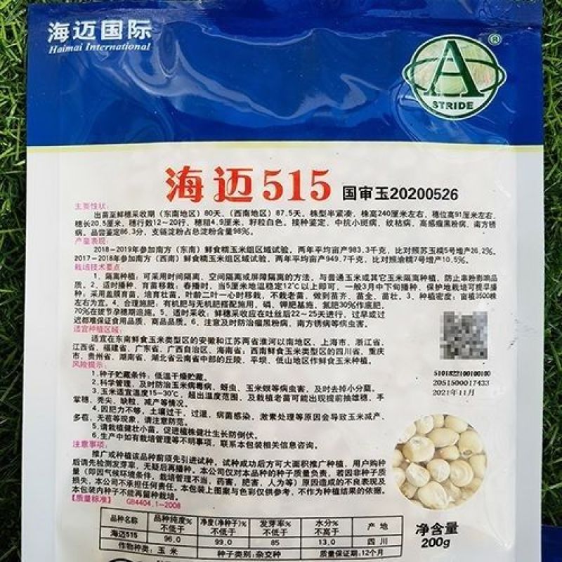 海迈非转基因香甜种子国审鲜食玉米甜加糯基地大田玉米种孑糯
