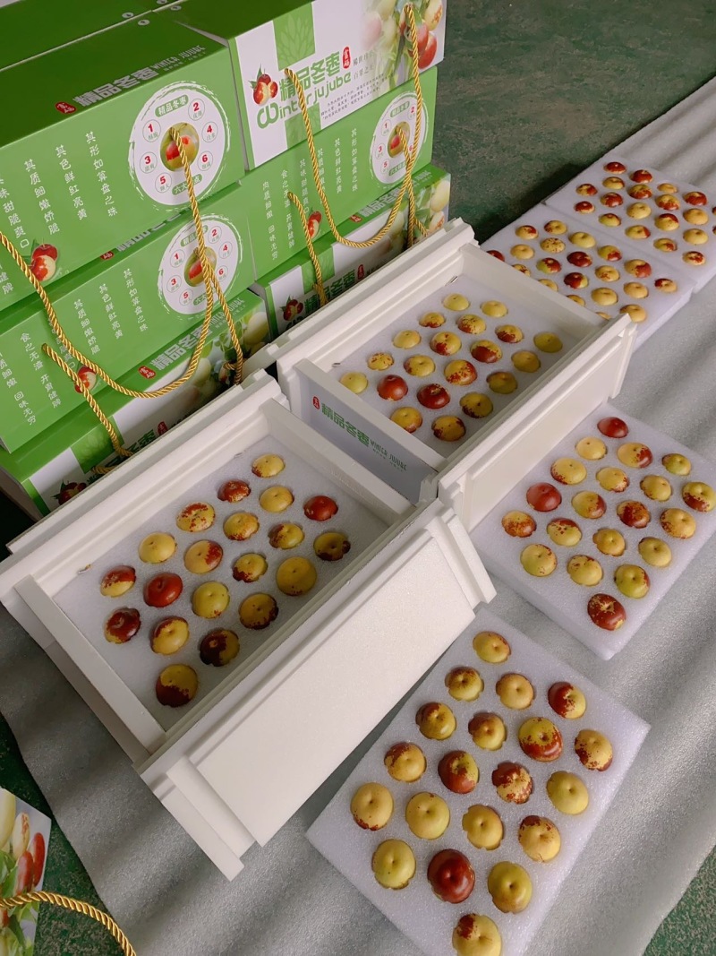 二代富硒精品冬枣渤海畔牌富硒冬枣2斤礼品盒装