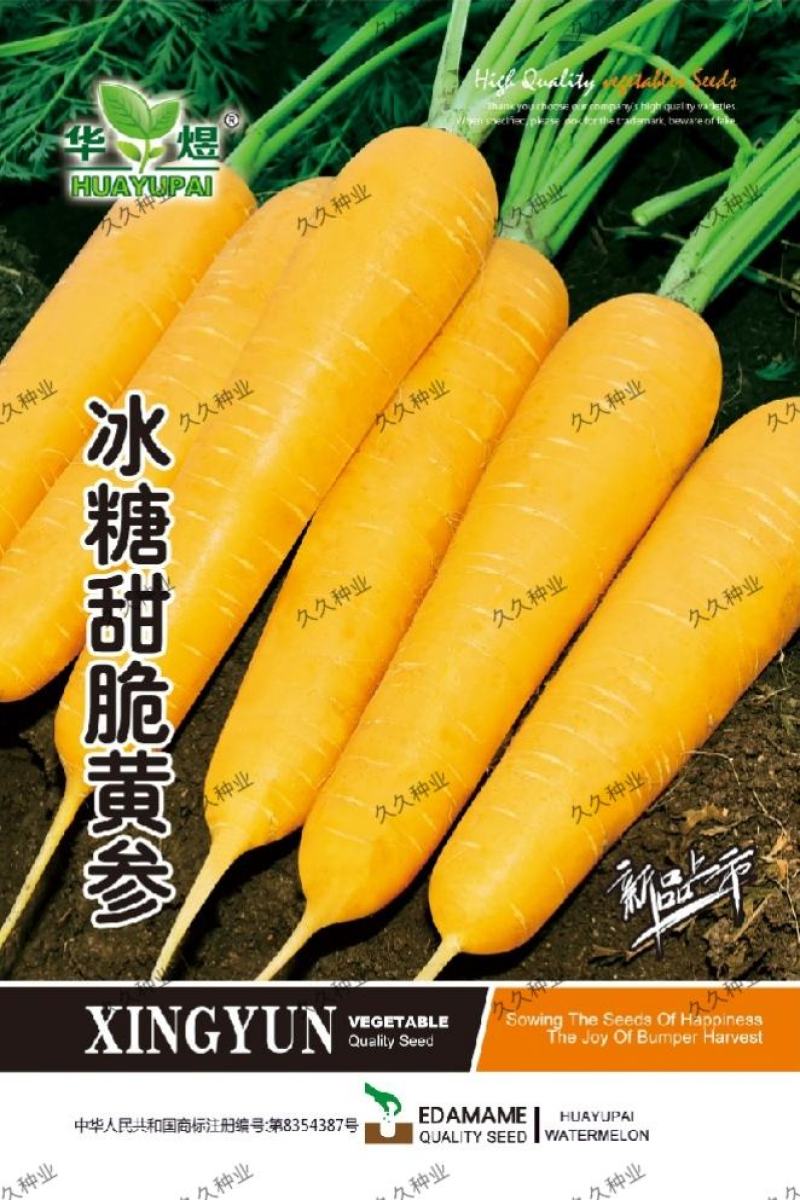 冰糖甜脆黄参胡萝卜种子农田菜园肉质细嫩味甜黄胡萝卜