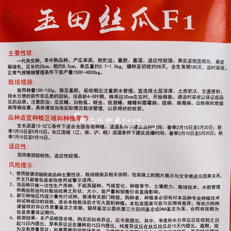 玉田肉丝瓜种子杂交一代新品种耐热耐湿短粗大肉丝瓜种子