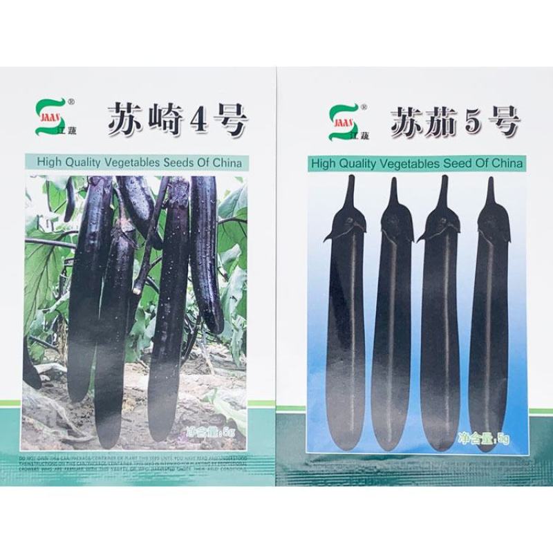 苏崎一号茄子种子耐低温黑紫长棒型紫黑长茄种子原装发货