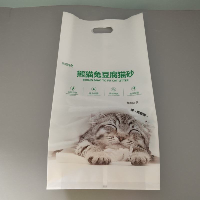 猫砂包装袋猫粮狗粮包装袋猫砂包装塑料手提袋定制批发