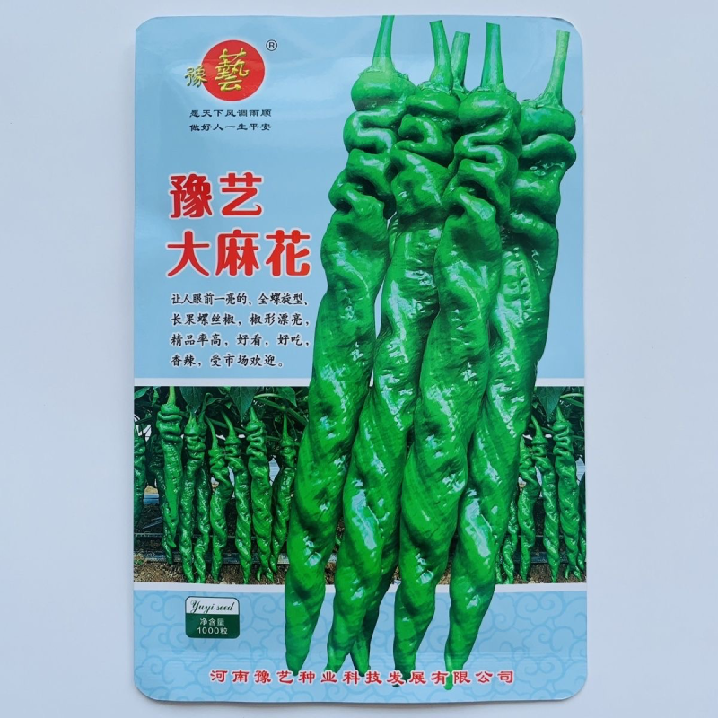 豫艺大麻花全螺丝椒品种，无线生长大果型品种种子