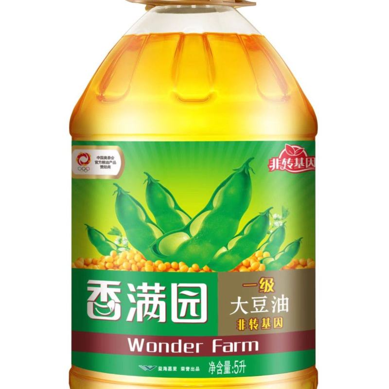 益海嘉里香满园品牌非转基因大豆油5升乘4桶/件