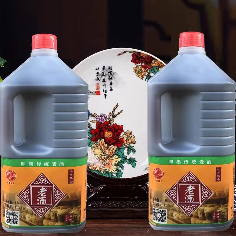 山东青岛特产即墨老酒黄酒整箱粮食焦香手工制作小麦