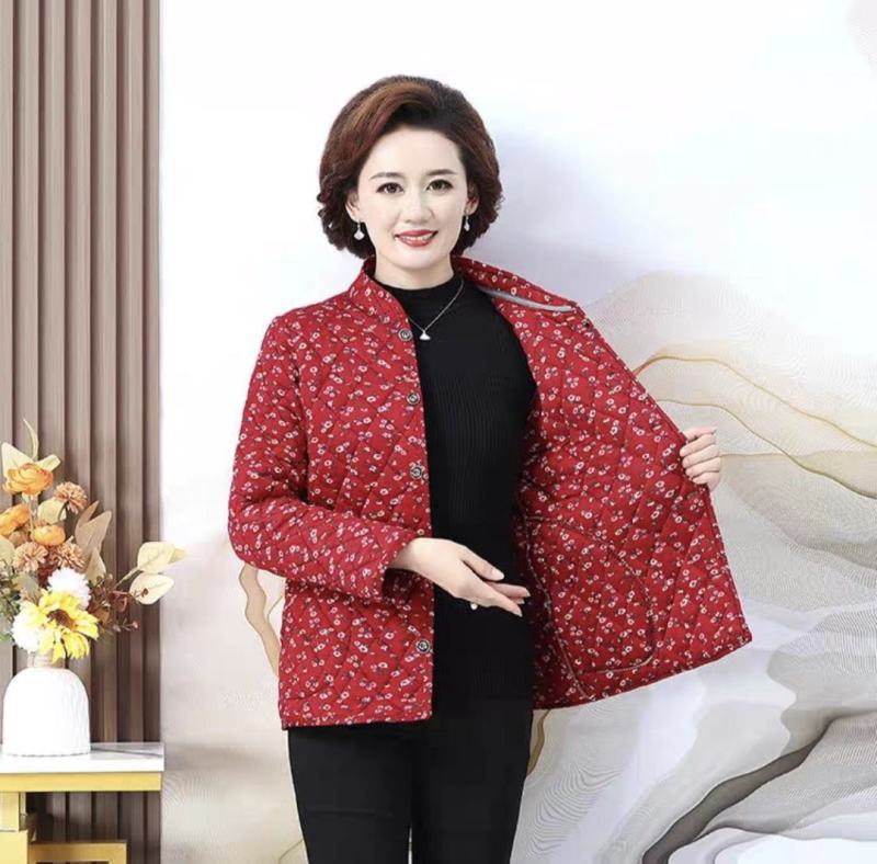 妈妈冬季夹棉棉衣保暖开衫外衣，50件起批，23/件