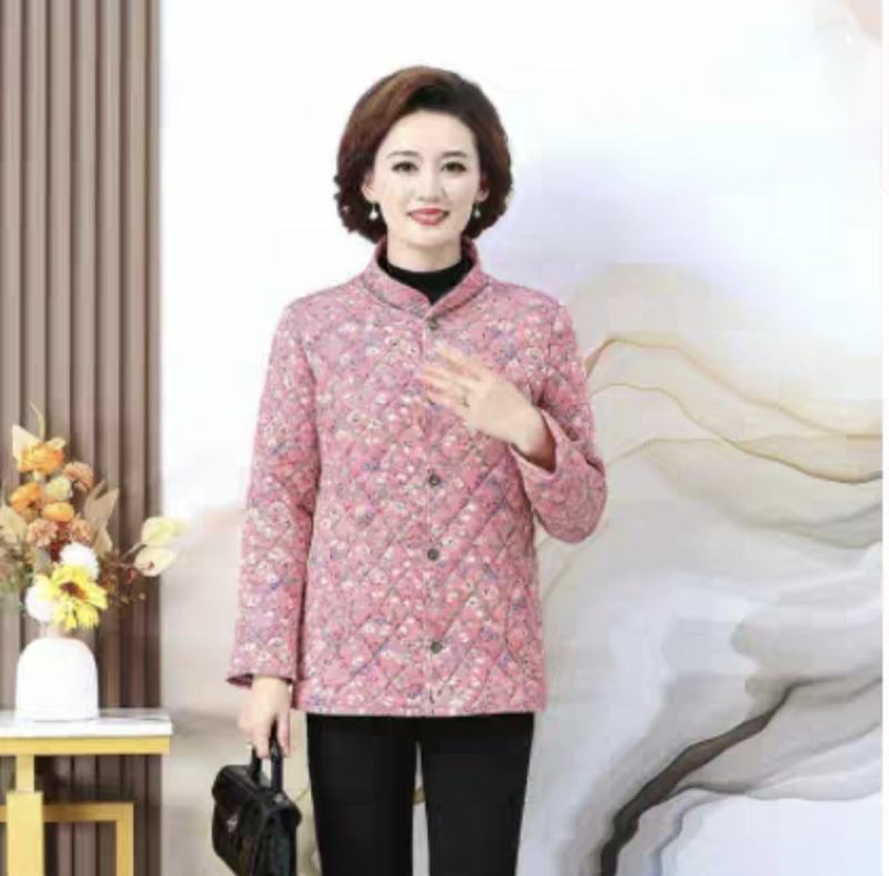 妈妈冬季夹棉棉衣保暖开衫外衣，50件起批，23/件