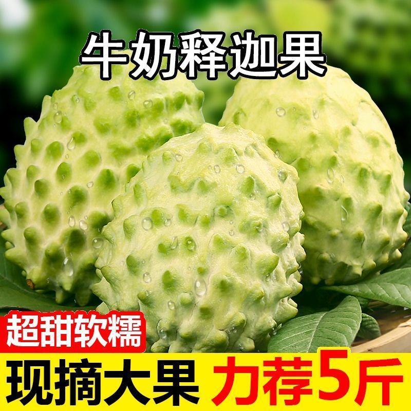 新鲜牛奶释迦果5斤凤梨释迦水果当季番荔枝佛头果摩尼果非台