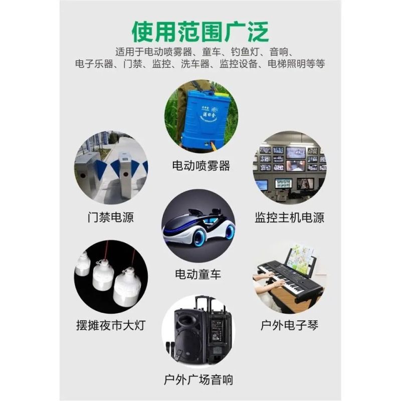 12v锂电池喷雾器锂电池12v大容量农用电动打药机音响照